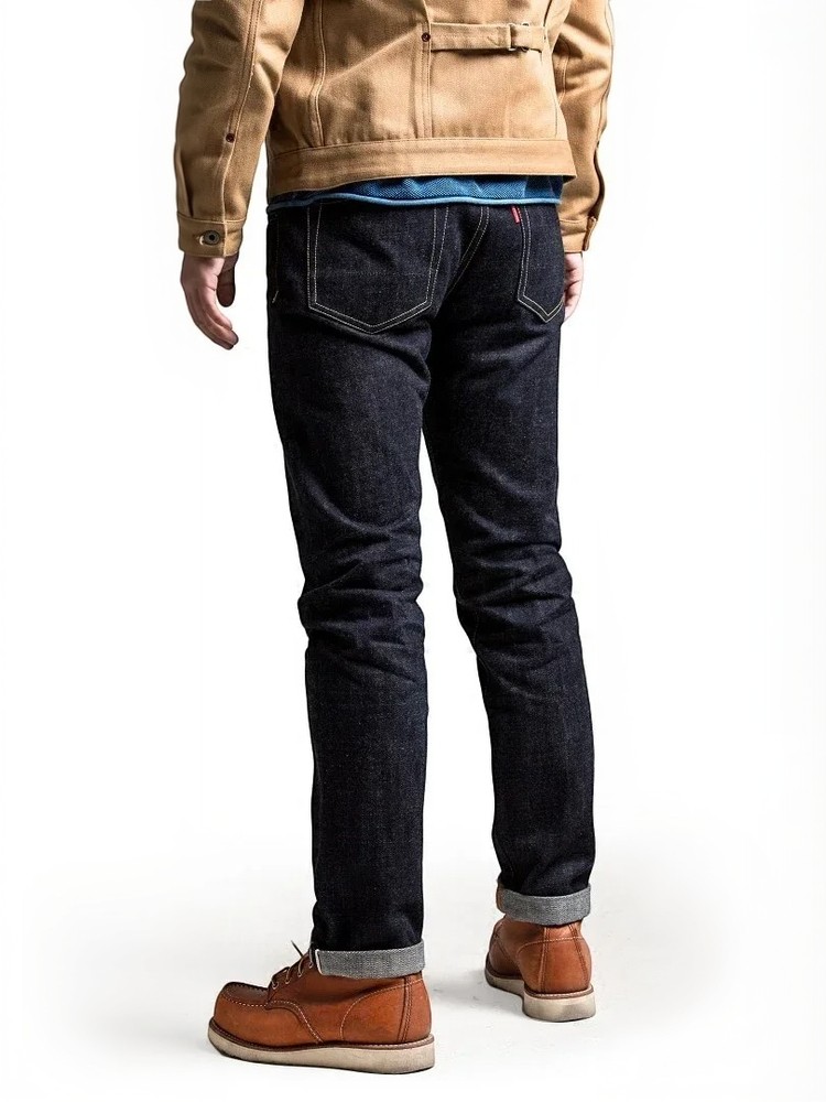 Jean droit homme brut Dark Blue épais – Image 2