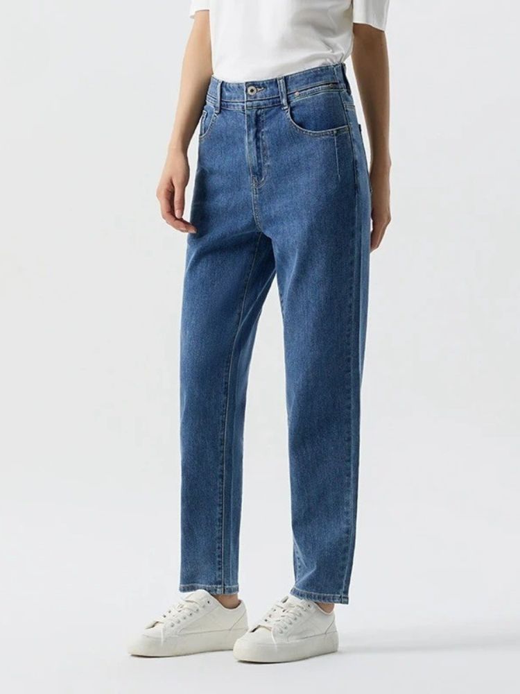 Jean mom coupe vintage bleu – Image 5