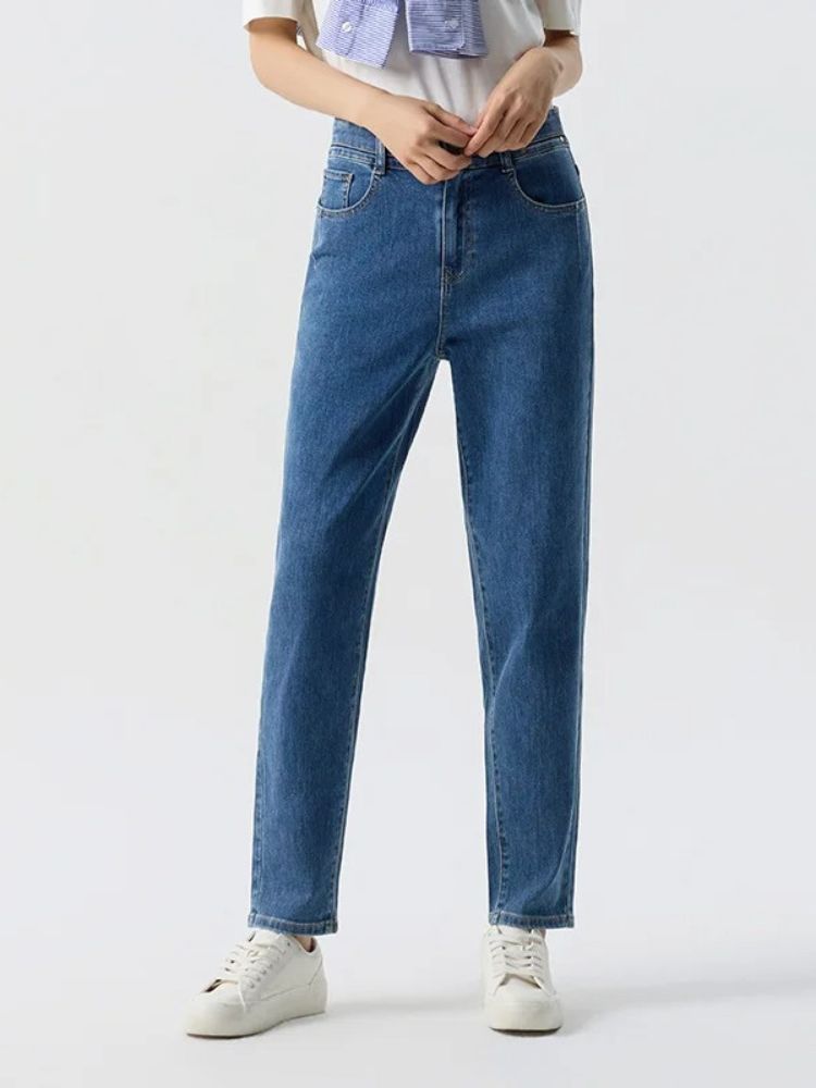 Jean mom coupe vintage bleu – Image 2