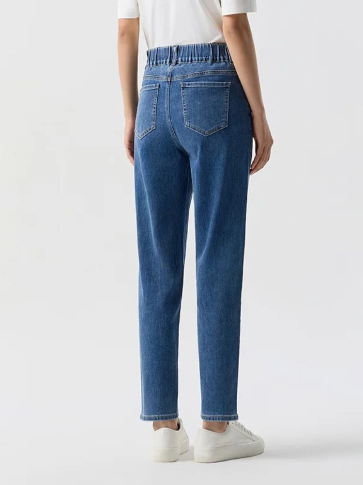 Jean mom coupe vintage bleu – Image 4