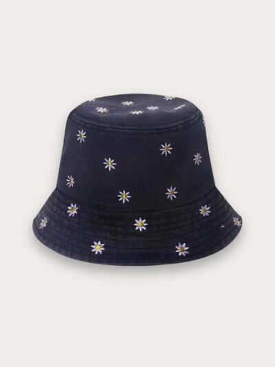 Bob en jean pour femme à petites fleurs