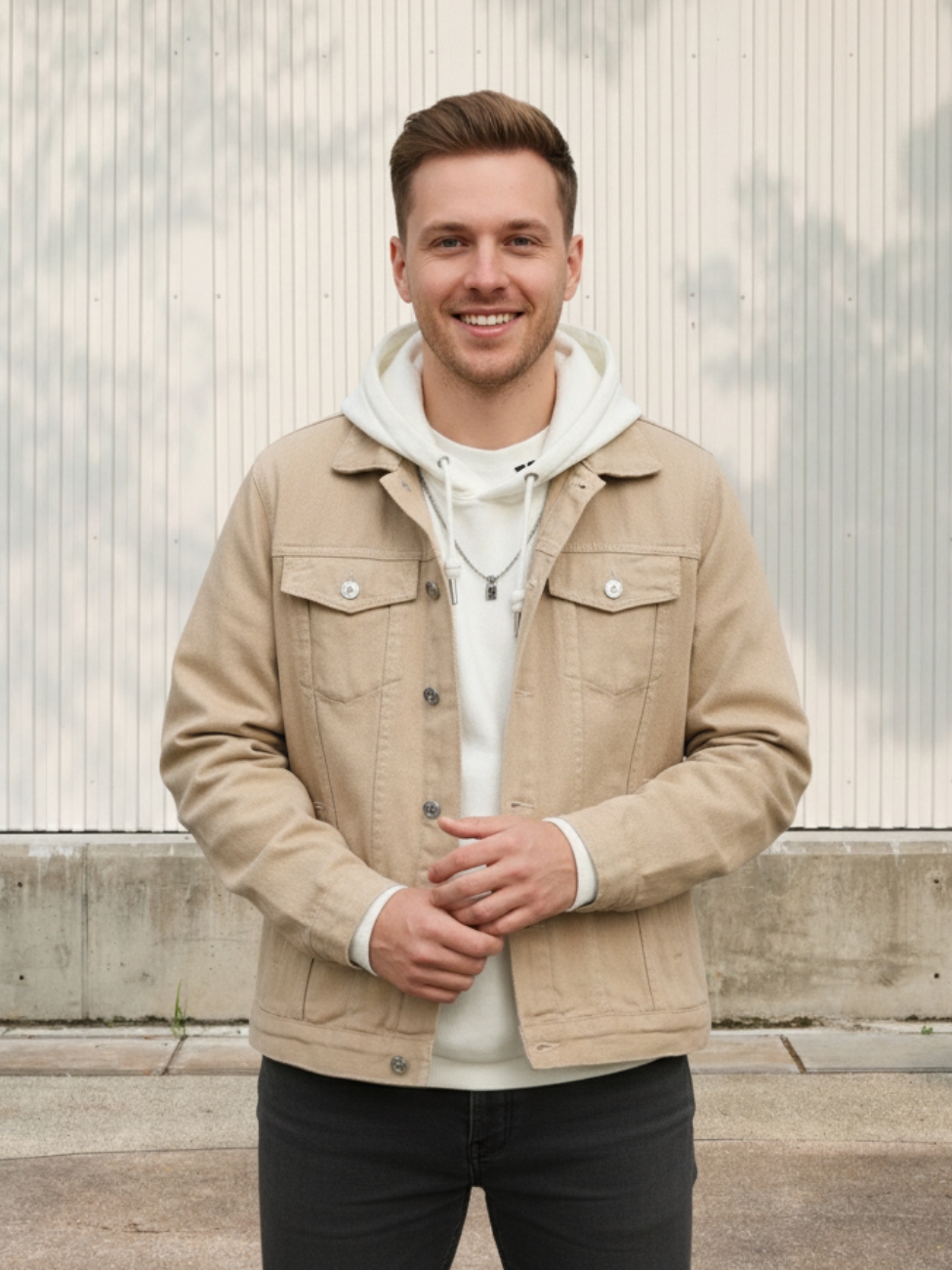 IMG_12_2025_Veste_en_jean_beige_pour_homme_avec_sweat_intégré_1