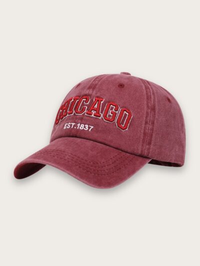 Casquette en jean femme broderie Chicago