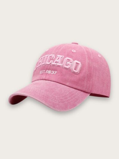 Casquette en jean femme broderie Chicago