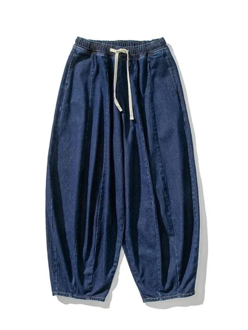 Jean ballon pour homme en denim bleu foncé – Image 5